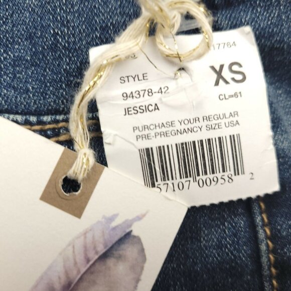 NWT Jessica Simpson Skinny Maternity Jeans Secret Fit Belly Blue Size XS - Picture 7 of 12